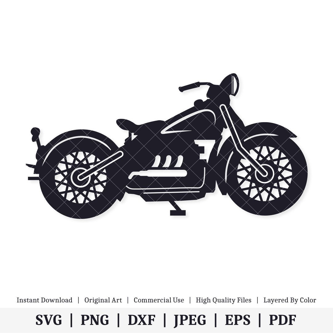 Motorcycle Vector Easy Motorcycle | Vector Artwork | INSTANT DIGITAL DOWNLOAD | Svg | Png ...
