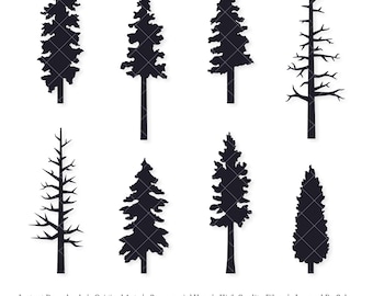 Conifer Pine Trees | Vector Bundle | INSTANT DIGITAL DOWNLOAD | svg | png | dxf | jpeg | eps | pdf