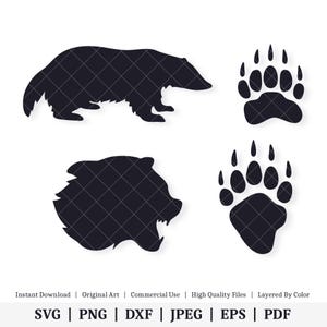 Vormen van dassen | Vectorbundel | DIRECT DIGITALE DOWNLOAD | Svg | png | dxf | jpeg | eps | pdf