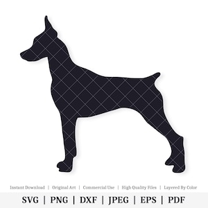 Dobermann Pinscher Hund | Illustrationen | SOFORTIGER DIGITALER DOWNLOAD | svg | png | dxf | .jpg | eps | pdf
