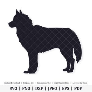 Husky Dog | Vector Artwork | INSTANT DIGITAL DOWNLOAD | svg | png | dxf | jpeg | eps | pdf