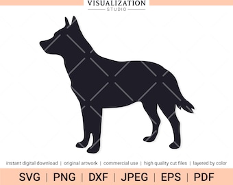 Australian Cattle Dog | Vector Clipart | INSTANT DIGITAL DOWNLOAD | svg | png | dxf | jpeg | eps | pdf