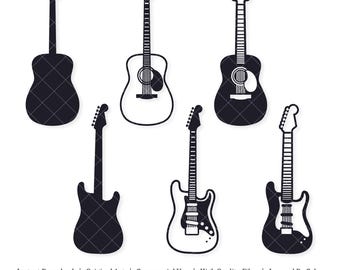 Guitars | Vector Bundle | INSTANT DIGITAL DOWNLOAD | svg | png | dxf | jpeg | eps | pdf