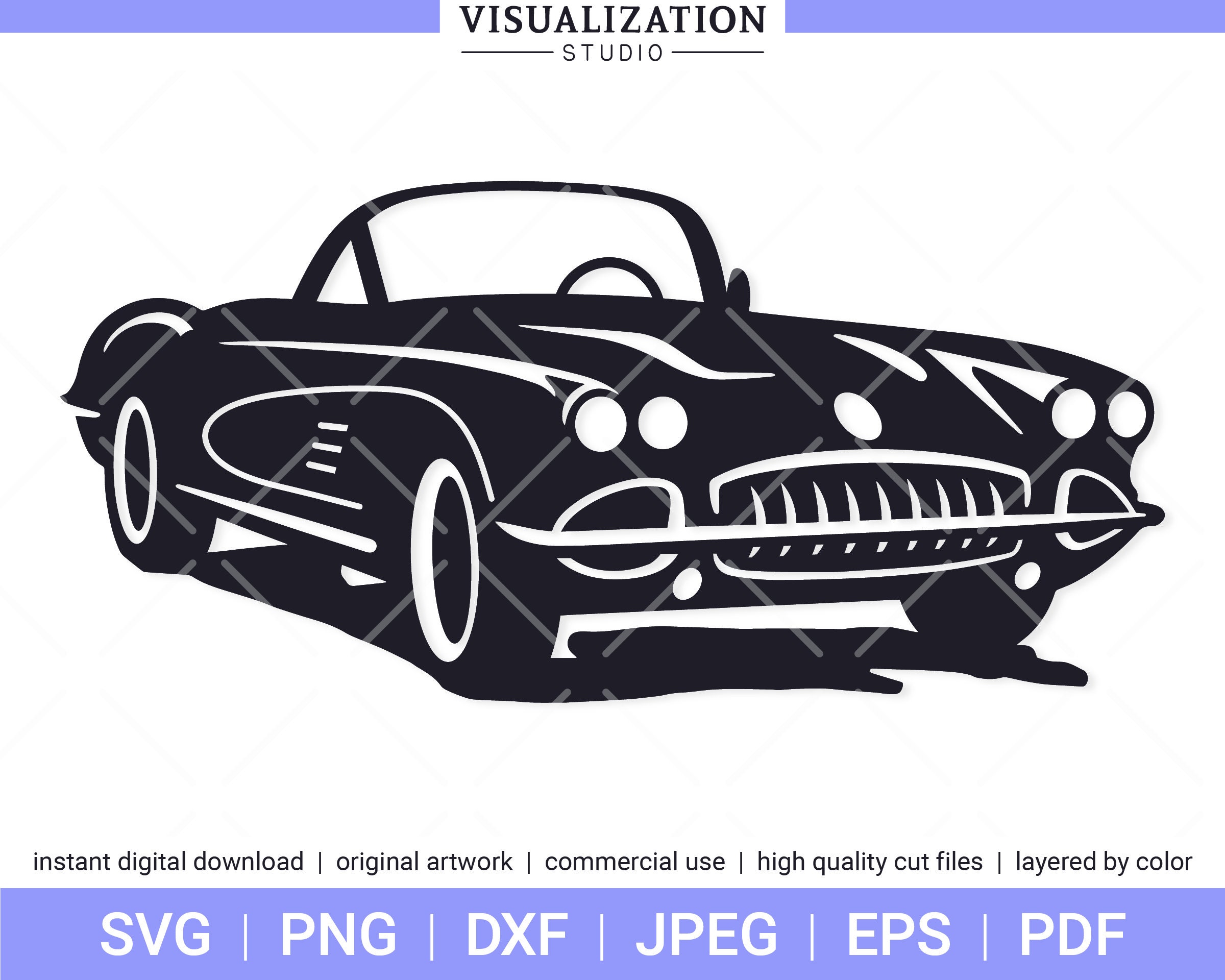 57 Corvette Clipart