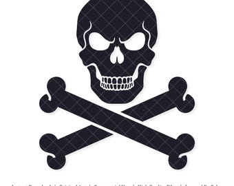 Skull and Crossbones | Vector Artwork | INSTANT DIGITAL DOWNLOAD | svg | png | dxf | jpeg | eps | pdf