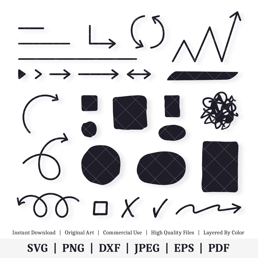 Note Arrows and Section Highlights | Vector Bundle | INSTANT DIGITAL ...