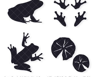 Frog Shapes | Vector Bundle | INSTANT DIGITAL DOWNLOAD | svg | png | dxf | jpeg | eps | pdf