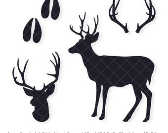 Mule Deer Shapes | Vector Bundle | INSTANT DIGITAL DOWNLOAD | svg | png | dxf | jpeg | eps | pdf