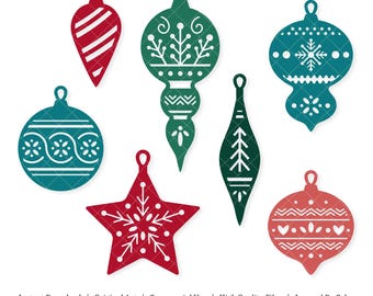 Nordic Christmas Tree Baubles | Vector Bundle | INSTANT DIGITAL DOWNLOAD | svg | png | dxf | jpeg | eps | pdf