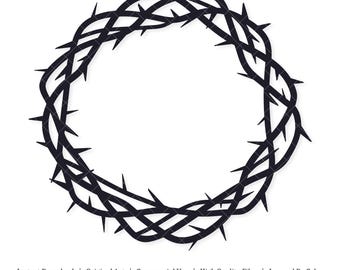 Wreath Of Thorns | Vector Artwork | INSTANT DIGITAL DOWNLOAD | svg | png | dxf | jpeg | eps | pdf