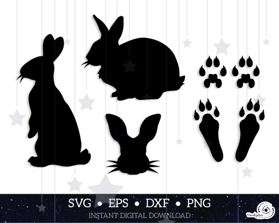 Bunny Rabbit Silhouettes | Vector Set | INSTANT DIGITAL DOWNLOAD | svg | dxf | eps | png
