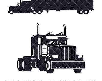 Semi Truck Shapes | Vector Artwork | INSTANT DIGITAL DOWNLOAD | svg | png | dxf | jpeg | eps | pdf
