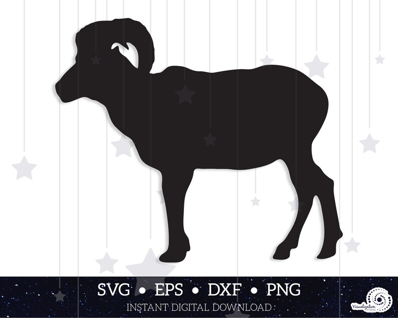 Bighorn Sheep Silhouette Vector INSTANT DIGITAL DOWNLOAD Etsy