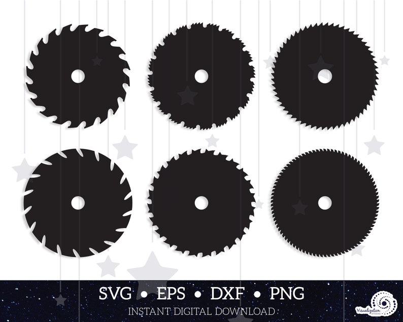 Saw Blades Vector Set INSTANT DIGITAL DOWNLOAD svg dxf Etsy