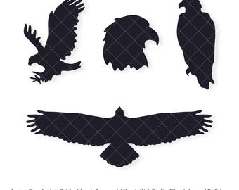 Bald Eagle Shapes | Vector Bundle | INSTANT DIGITAL DOWNLOAD | svg | png | dxf | jpeg | eps | pdf
