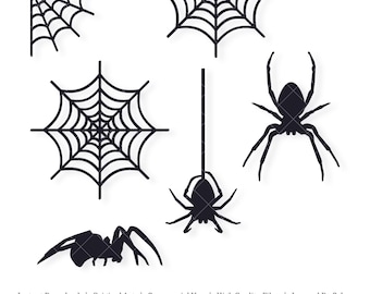 洋書 SPYDERS & SILHOUETTES Spider & Spider Web Silhouette Clings