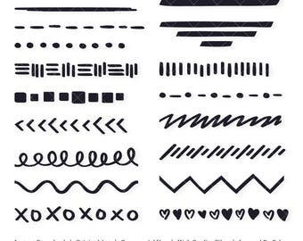 Doodle Line Dividers | Vector Bundle | INSTANT DIGITAL DOWNLOAD | svg | png | dxf | jpeg | eps | pdf