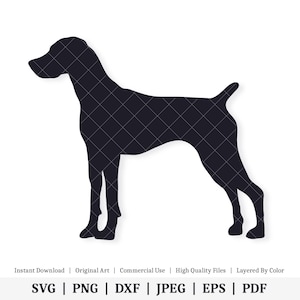 ジャーマン・ショートヘアード・ポインター犬 | ベクターアートワーク | インスタントデジタルダウンロード | svg | png | dxf | jpeg | eps | pdf