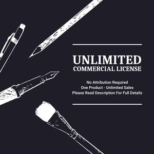 ONBEPERKTE COMMERCILE LICENTIE | Eén digitaal product voor één persoon | Digitale kunstitems van Visualization Studio