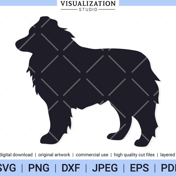 Australian Shepherd Dog | Vector Clipart | INSTANT DIGITAL DOWNLOAD | svg | png | dxf | jpeg | eps | pdf