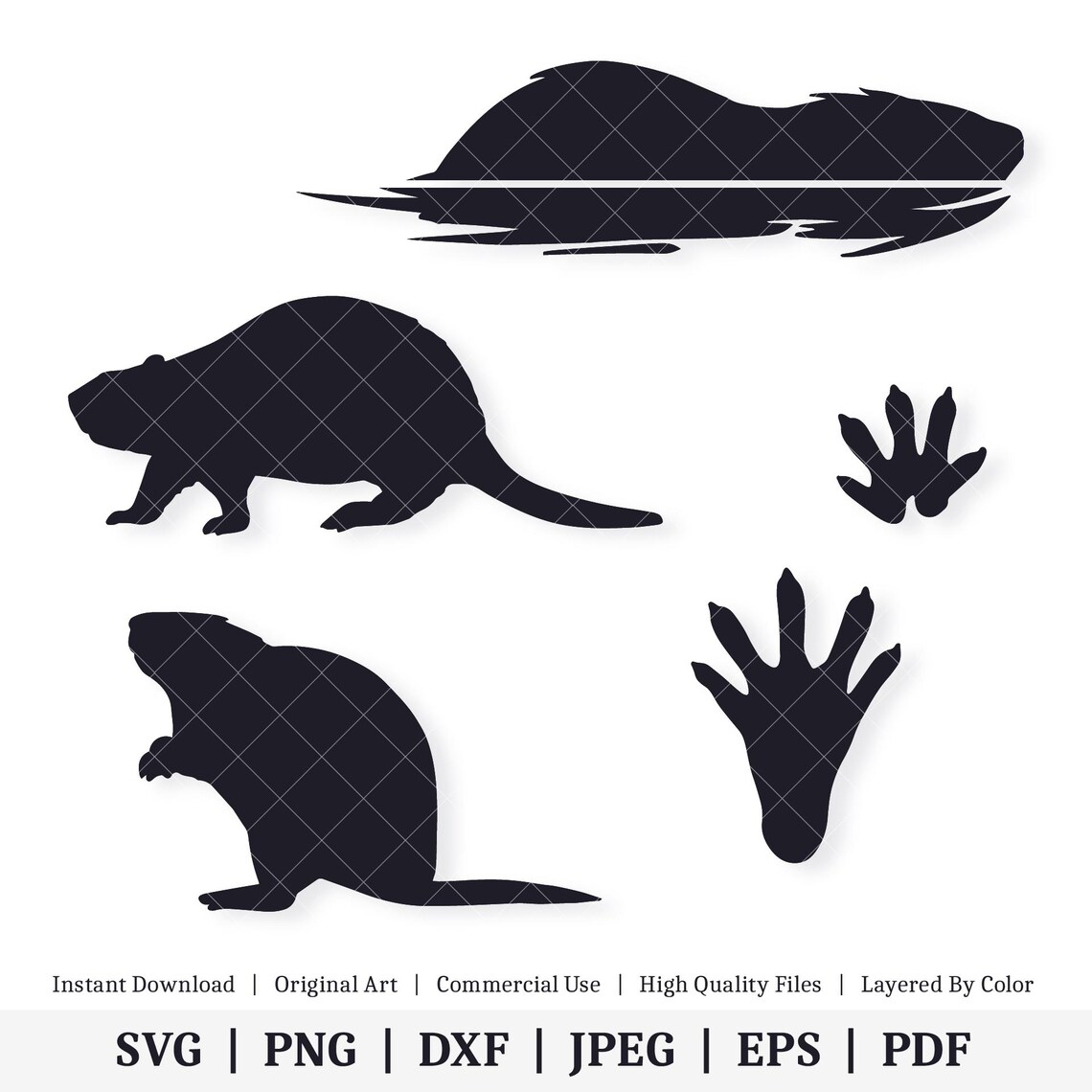Beaver Shapes | Vector Bundle | INSTANT DIGITAL DOWNLOAD | Svg | Png ...