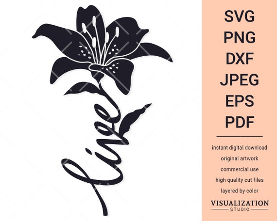Tiger Lily Live Stem Vector Clipart INSTANT DIGITAL DOWNLOAD Svg Png Dxf  Jpeg Eps Pdf - Etsy Canada