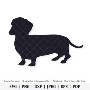 Dackel Hund | Illustrationen | SOFORTIGER DIGITALER DOWNLOAD | svg | png | dxf | .jpg | eps | pdf