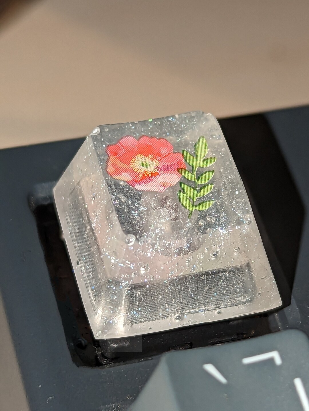 Flower Keycap, Handmade Resin Keycap, Artisan Keyboard Accessory Etsy