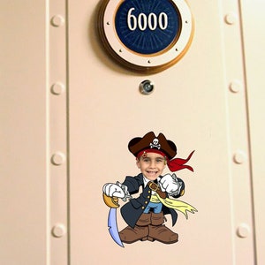 D.i.s.n.e.y Cruise Line Customized Photo Pirate Jack Sparrow Mickey Door Magnet