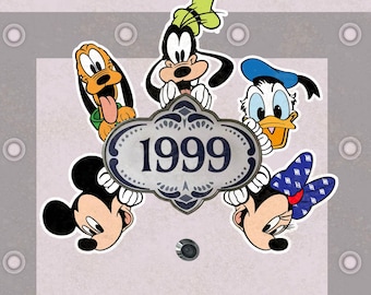 The Fab Five Gang Magnet - Mickey and Minnie, Donald and Daisy, Goofy or Pluto Laminated Magnet for D.i.s.n.e.y Cruise Line - DCL