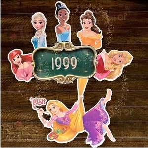 Disney inspired Princesses - Magnet for D.i.s.n.e.y Cruise Line - DCL Moana, Belle, Tiana, Aurora, Areal and more