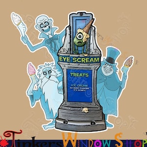 Hitchhiking Ghost Eye Scream D.i.s.n.e.y Cruise Line Door Magnet