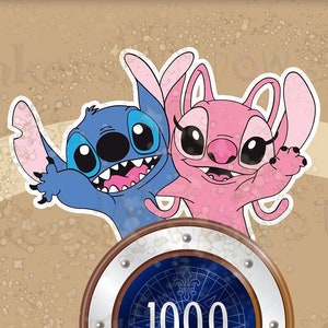 Stitch and Angel for D.i.s.n.e.y Cruise Line - DCL - Lilo Stitch Scrump around Number