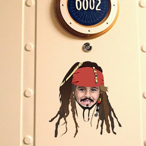 Jack Sparrow Pirates of the Caribbean DCL Disney Cruise Line Customized Photo Pirate Door Magnet