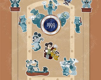 Haunted Mansion Disney Characters mashup - Disney-inspired Cruise Line Magnet HOTHS
