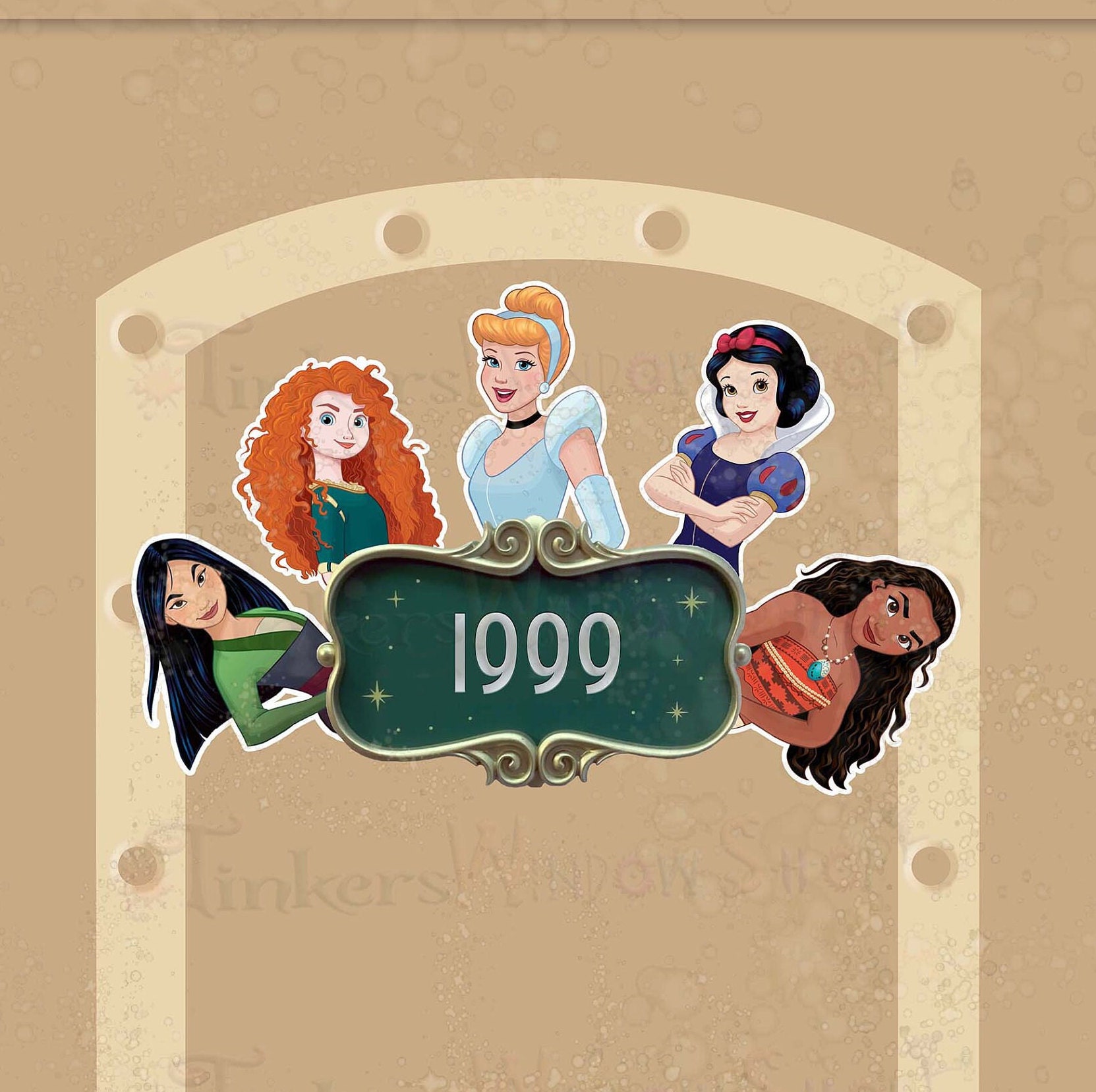 Disney Princess Magnet Set - Cruise Door Decorations, Mix & Match