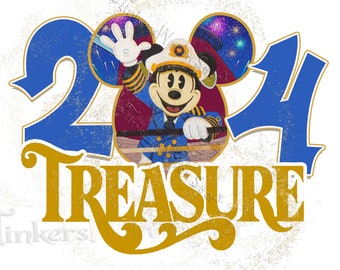 Disney inspired 2024 Treasure  Mickey Cruise line Magnet for Cabin Door