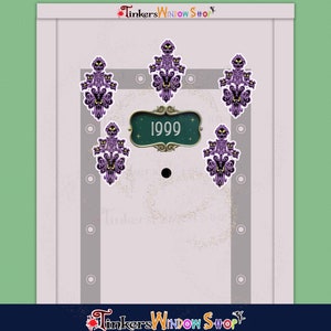 HM Wall Paper  D.i.s.n.e.y  Cruise Line Door Magnet  The Haunted Mansion themed Magnet