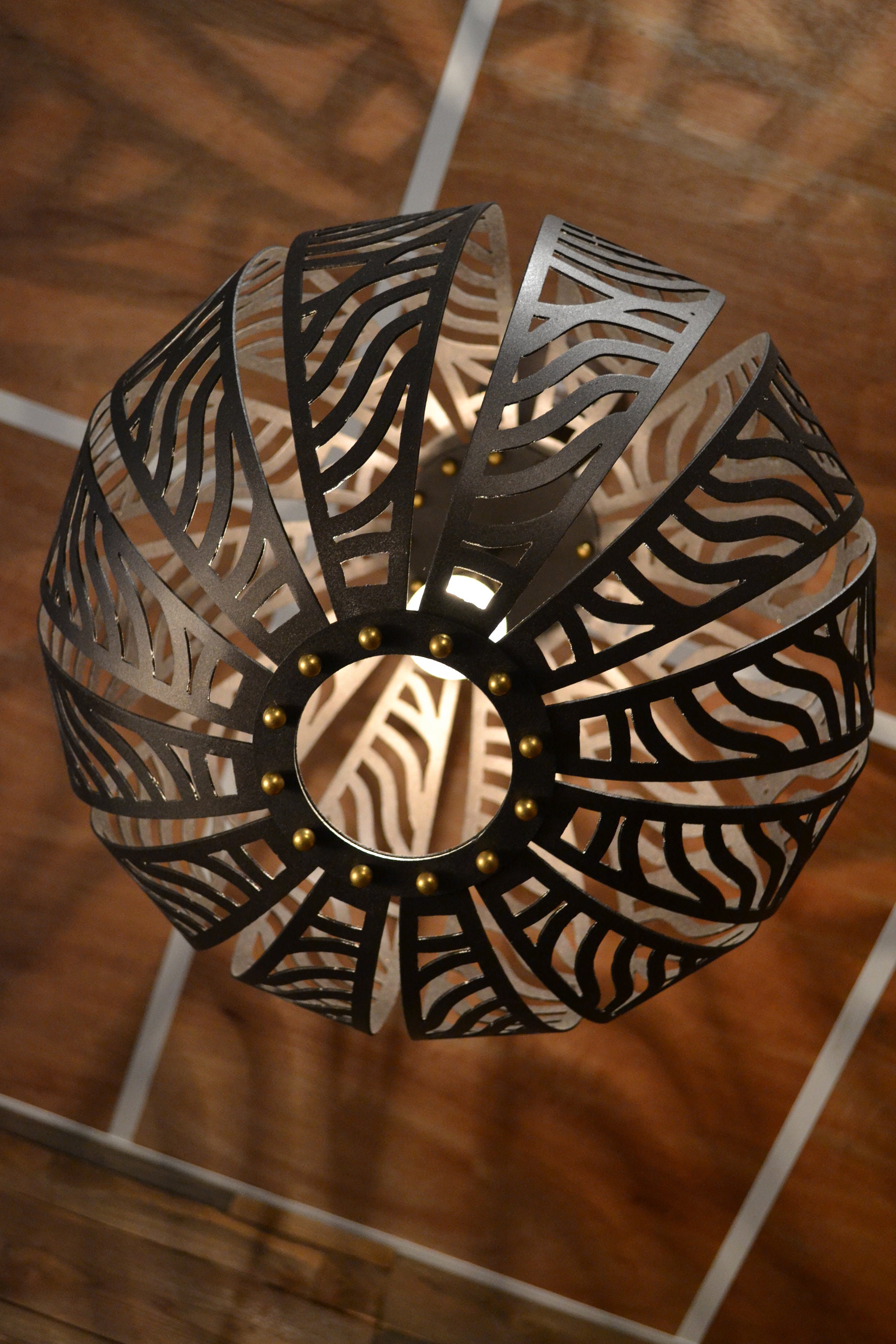 Pendant Light Chandelier Lighting Globe With Abstract Pattern