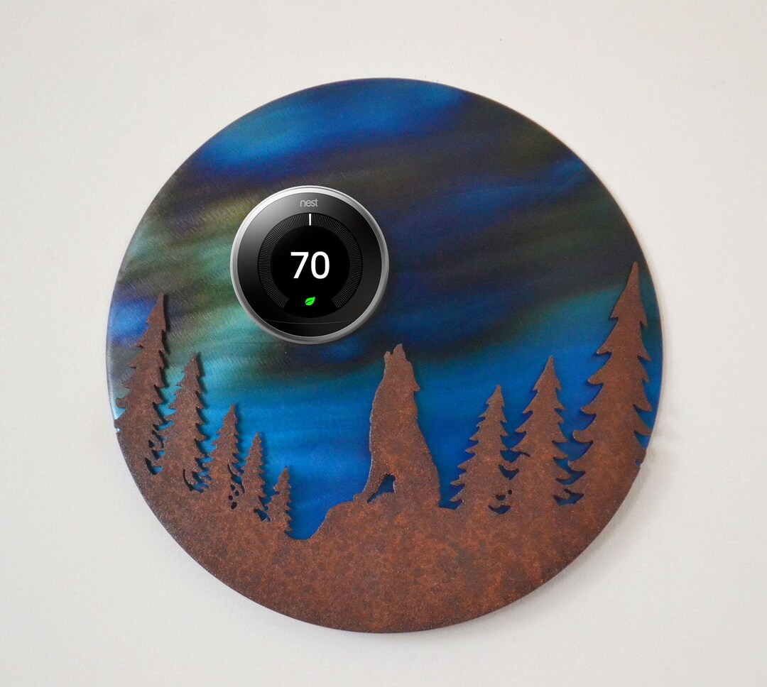 Nest Wall Plate / Nest Thermostat Wall Plate / Wall Decor Metal Rusted