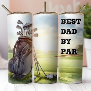 Best Dad Golf Tumbler Wrap PNG Digital Download for 20 oz Skinny Tumbler | Dad Tumbler Wrap | Funny Golf Gift | Golf Humor | Sublimation