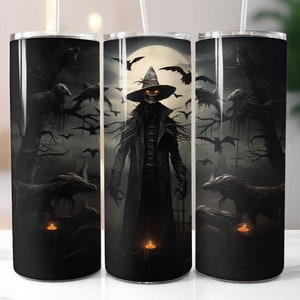 Halloween Scarecrow 20oz Tumbler Wrap: Spooky PNG (Digital Download)