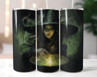Witch Cauldron 20oz Tumbler Wrap: Halloween Sublimation Design (Digital Download)