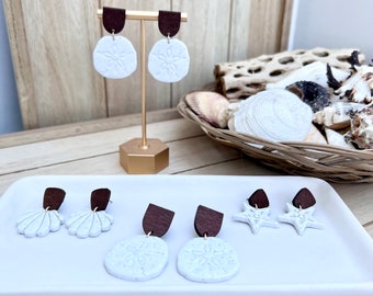 Aretes de arcilla polimérica con playas