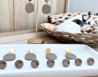 Aretes de arcilla polimérica con playas