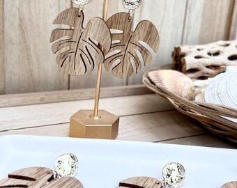 Pendientes de madera y arcilla polimérica