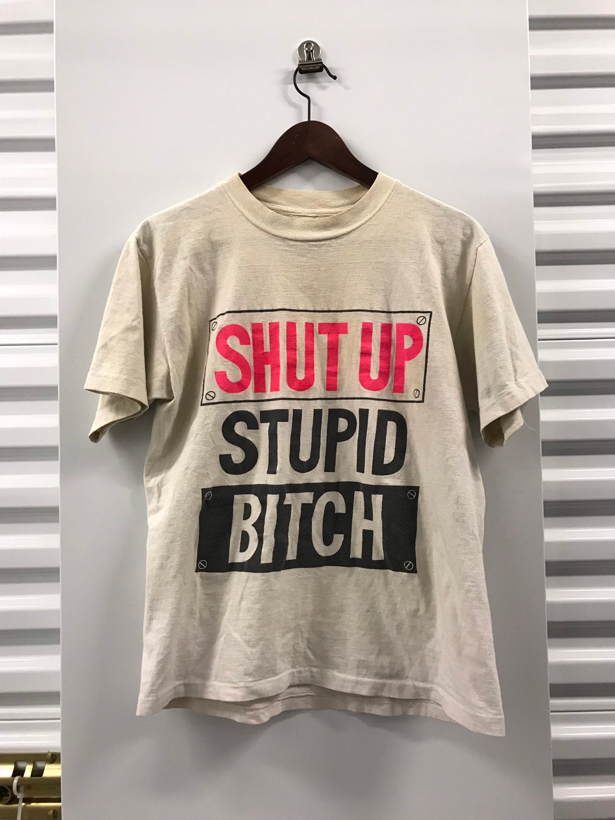 Vintage 80s Shut up Stupid Bitch Tshirt Single Stitch - Etsy Australia