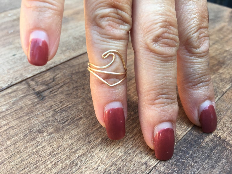 Ring Midi or Toe Ring Wave Chevron