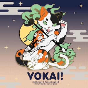 Yokai! Spilla smaltata Sakura Nekomata