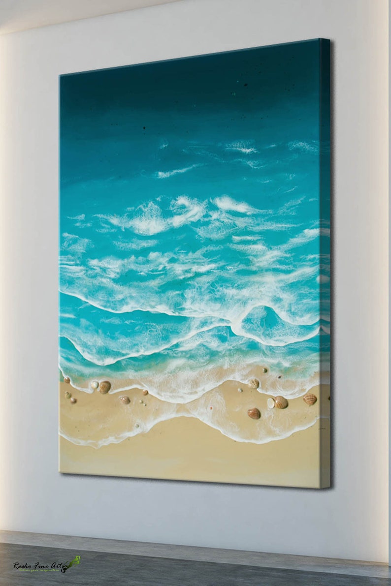 Huge RESIN WALL ART Huge Resin Art Original Ocean Painting Etsy